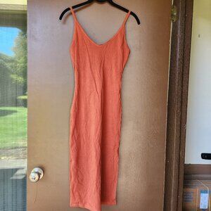 NWT Camisole Trap Brown Midi Bodycon Dress XS